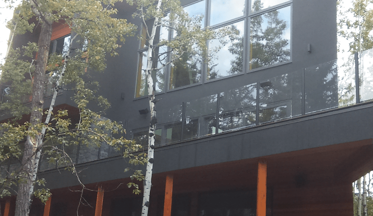 Clean Windows on Residential Black House
