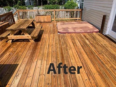 Deck Clean After Pressure Washing