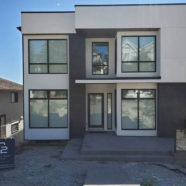 Clean Windows on New Residential House