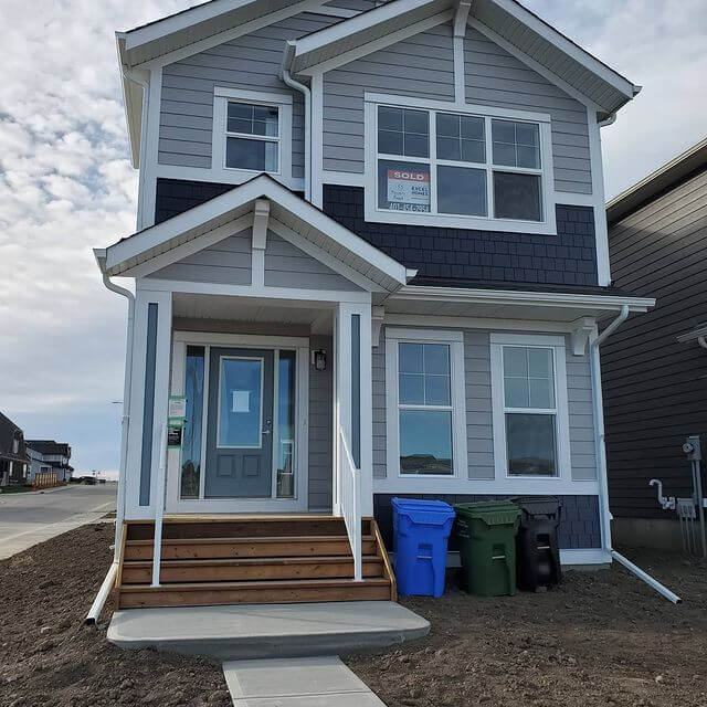 Clean Windows on Residential House Newly Built and Sold