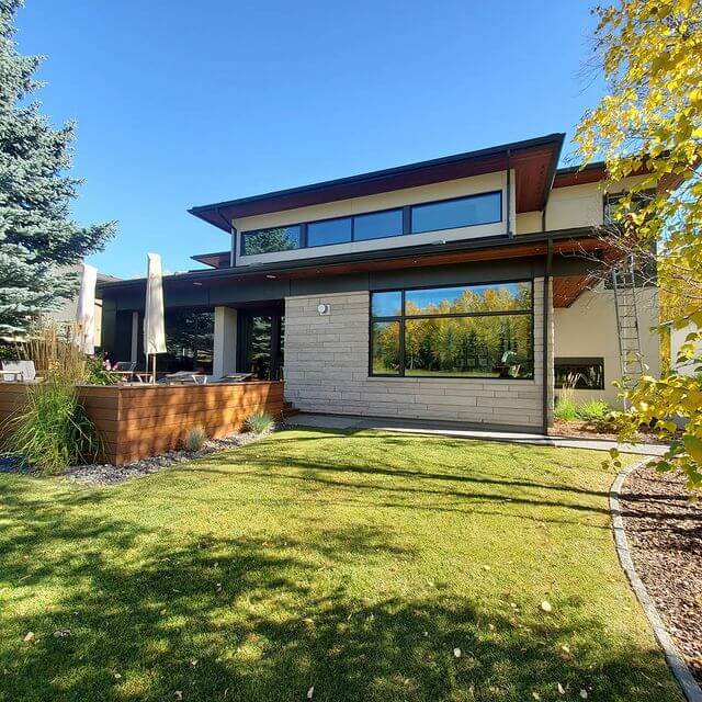 Clean Windows on Residential House With Green Yard